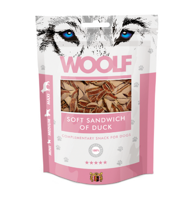 Woolf Soft Sandwich of Duck Treats 100g