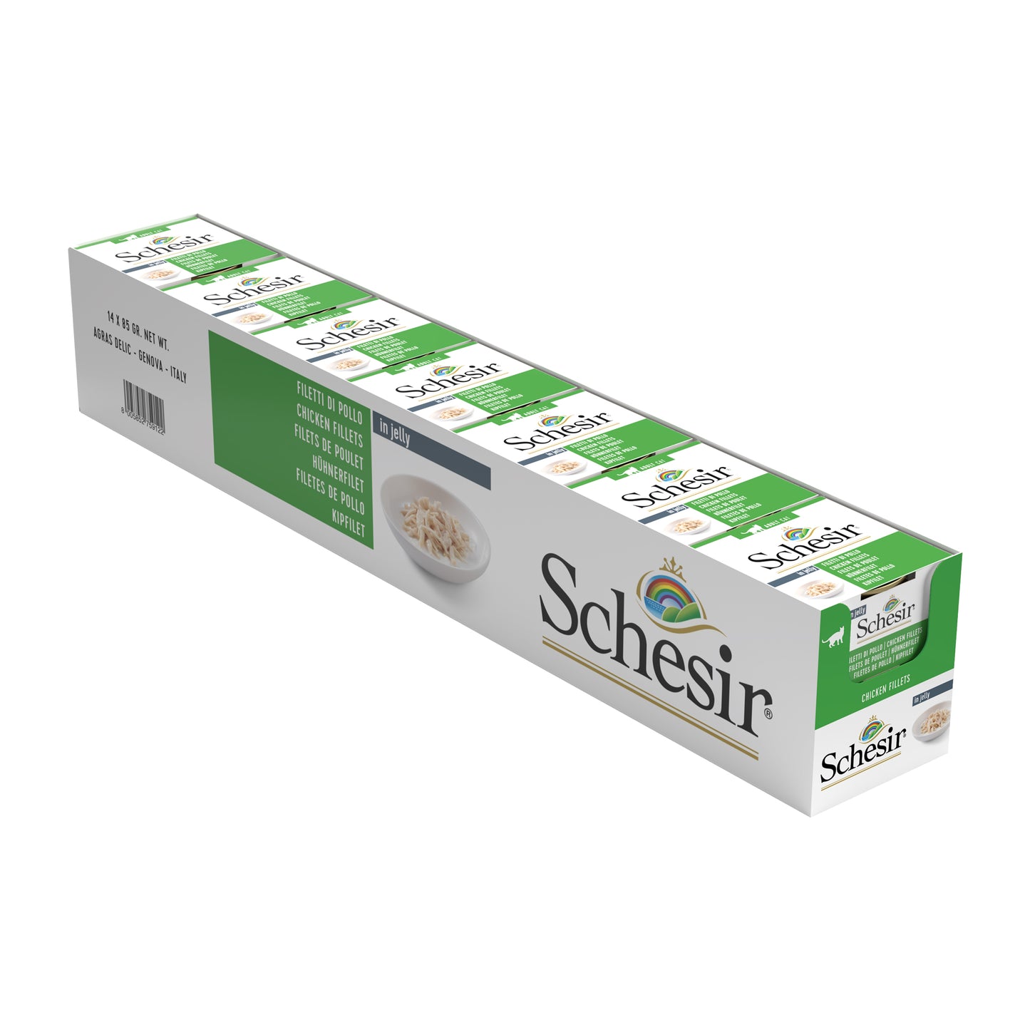 Schesir Cat Chicken & Rice in Jelly 85g Tin