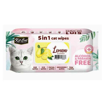 EXP JUNE24 Kit Cat 5 in 1 Wet Wipes Lemon