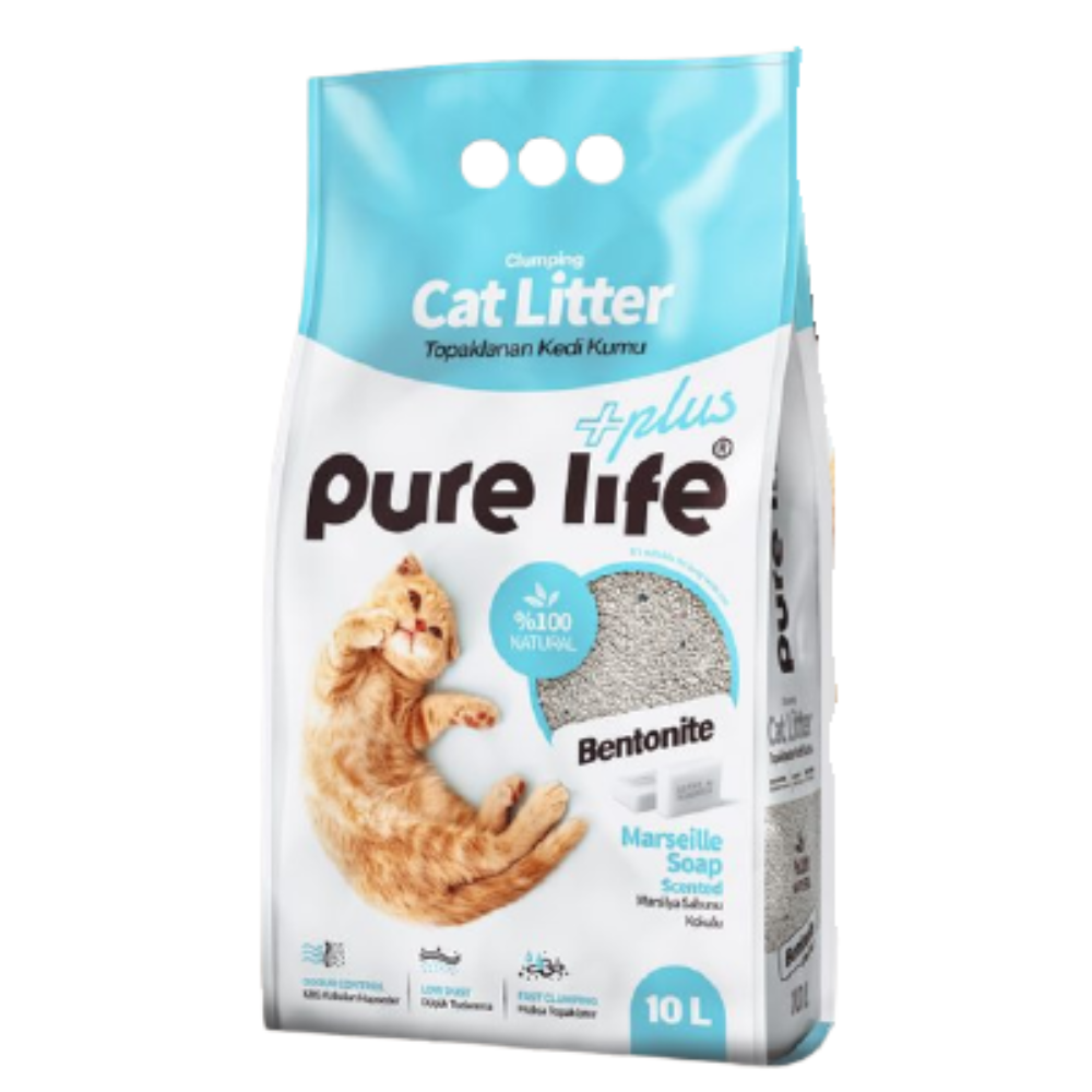 Pure Life Plus Clumping Cat Litter Marseille Soap 10L
