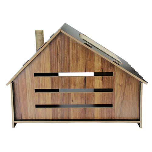 Chimney Cat Wooden House 60 x 40 x 41cm
