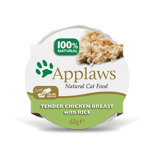 Applaws Cat Chicken & Rice 60g Pot