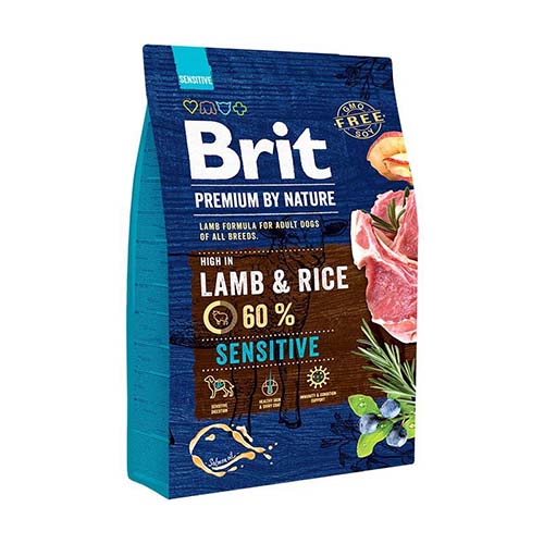 Brit Premium Dry Dog Food Sensitive Lamb & Rice 3kg