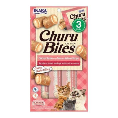 Churu Cat Chicken Tuna & Salmon Bites Pack of 3 x 10g