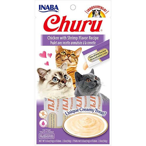 Churu Cat Chicken & Shrimp Puree 4 x 14g