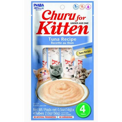 Churu Tuna Puree Kitten Treats 4 x 14g