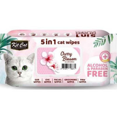 Kit Cat 5 in 1 Wet Wipes Cherry Blossom