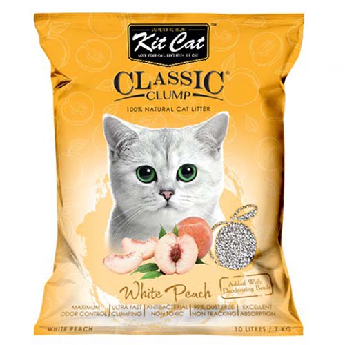 Kit Cat Classic Clump White Peach 10L