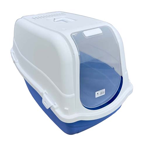 MPS Hooded Litter Box Blue 60x43x46.5cm