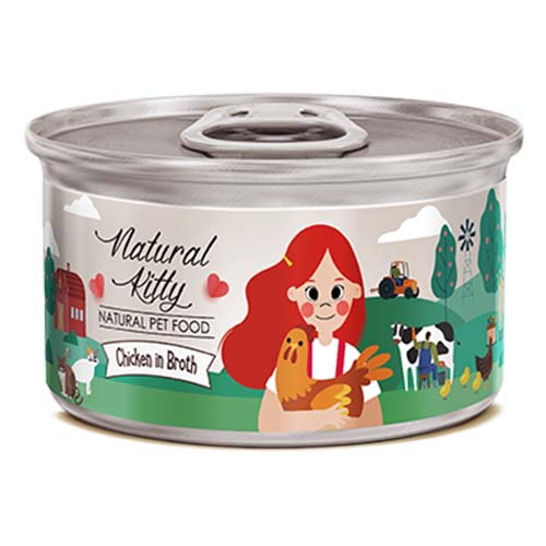 Natural Kitty Chicken in Broth 80g