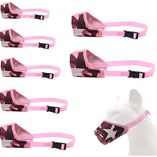 Pink Camo Nylon Dog Muzzle