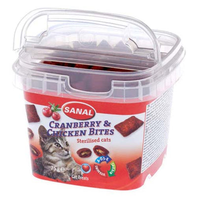 Sanal Cat Cranberry & Chicken Bites 75g