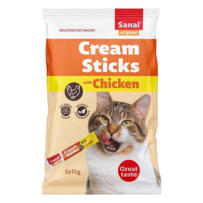 EXP 17SEPT Sanal Cream Sticks Chicken 5 x 15g