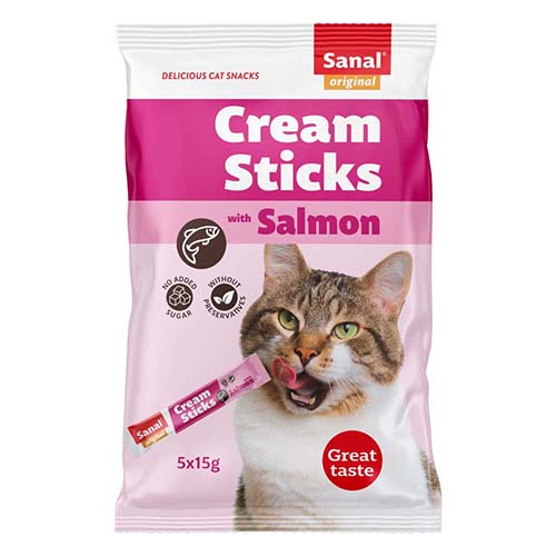 Sanal Cream Sticks Salmon 5 x 15g