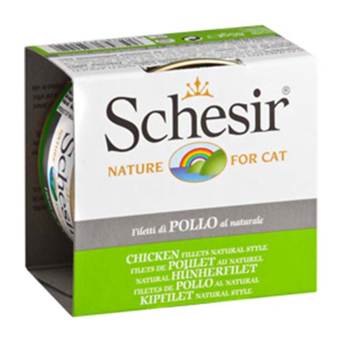 Schesir Cat Chicken Fillets Natural 85g Tin