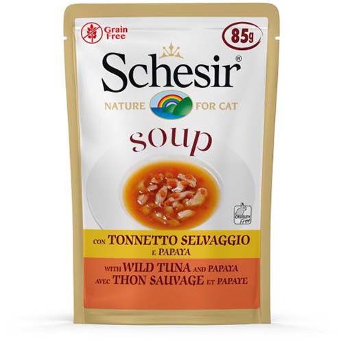 Schesir Cat Wild Tuna & Papaya Soup 85g