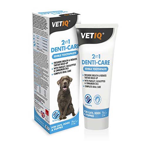VetIQ 2 في 1 معجون أسنان صالح للأكل للعناية بالأسنان