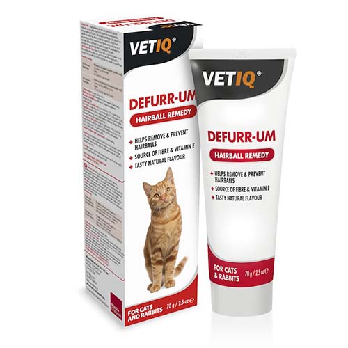 VetIQ Defurr um Hairball Paw Gel for Cats Rabbits 70g Bayt Al Aleefa Pet House