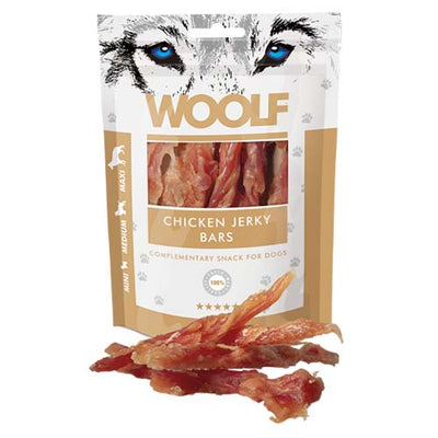Woolf Chicken Jerky Bars 100g