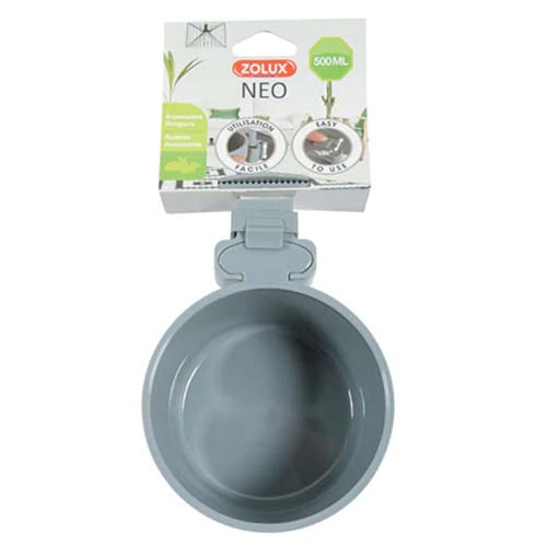 Zolux Door Fitting Grey Water Bowl 500ml
