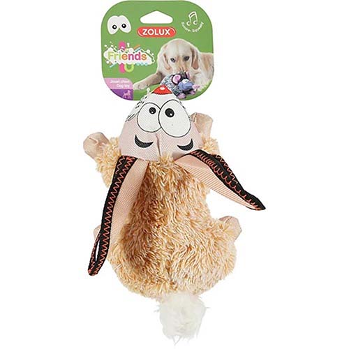 Zolux Squeaky Plush Rabbit Dog Toy