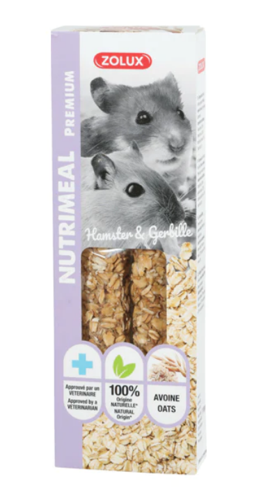 Zolux Nutrimeal Premium Oat Stick Treats for Hamster & Gerbil 110g