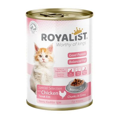 Royalist Cat Kitten Chicken Chunks in Gravy 400g