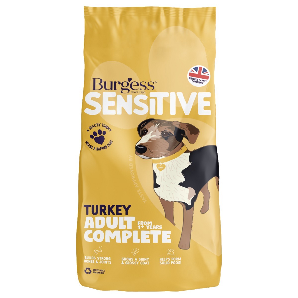 Burgess Sensitive Adult Dog Food Turkey & Rice 2kg