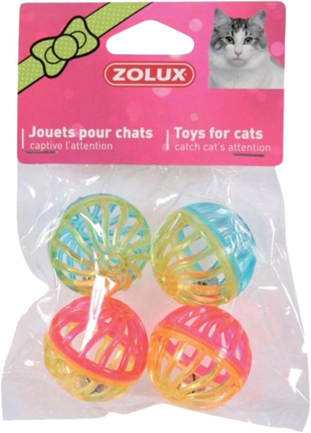 Zolux Pack of 4 varied balls 4cm