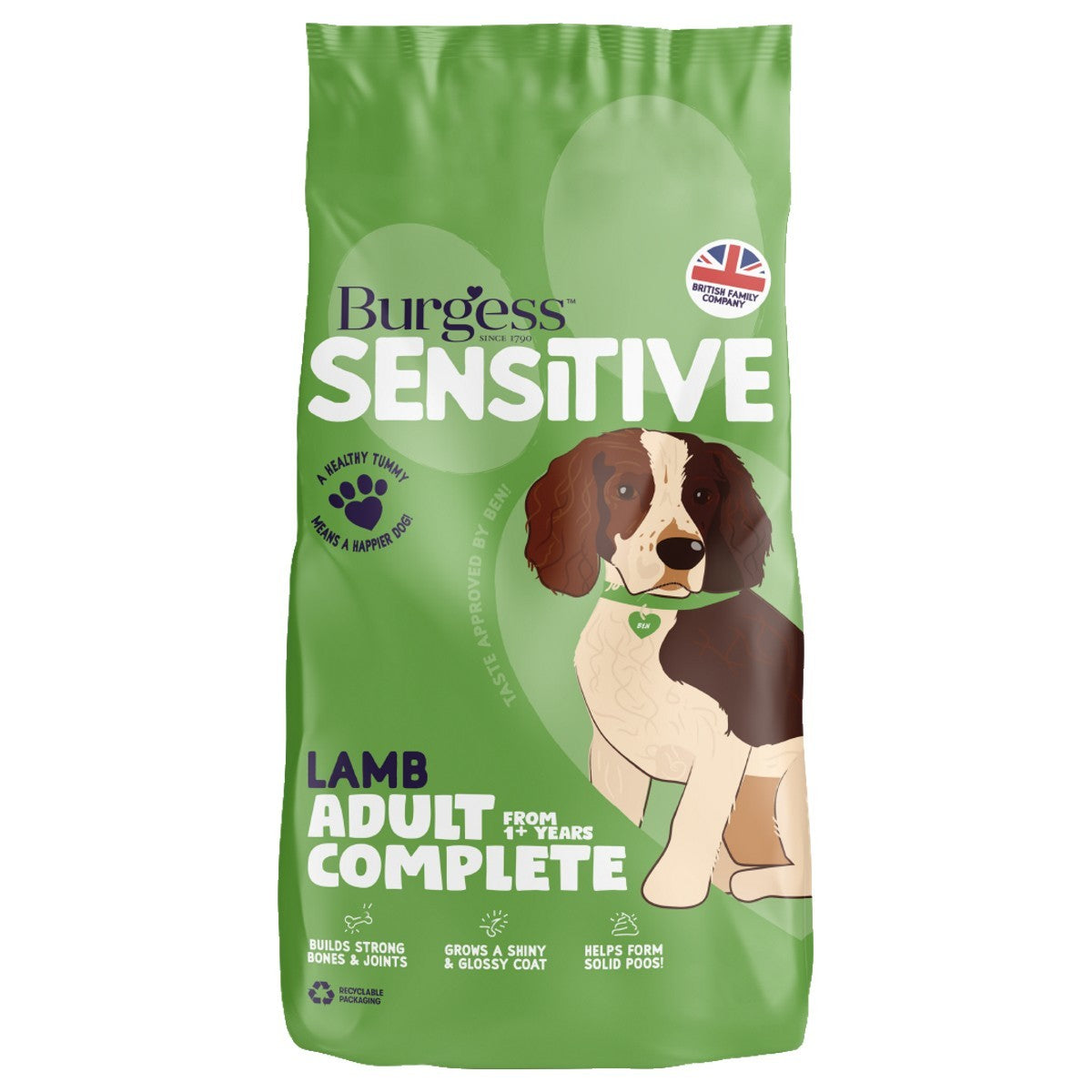 Burgess Sensitive Adult Dog Food Lamb & Rice 2kg