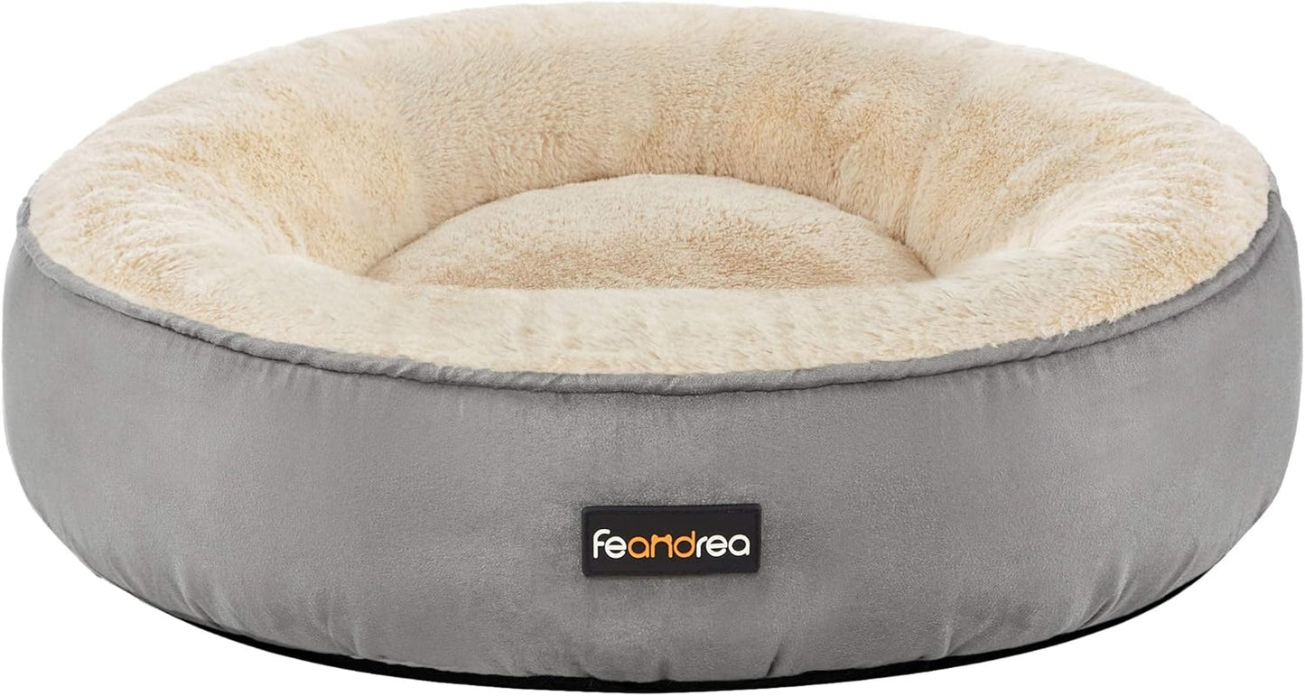 Feandrea Round Pet Bed 50cm Grey