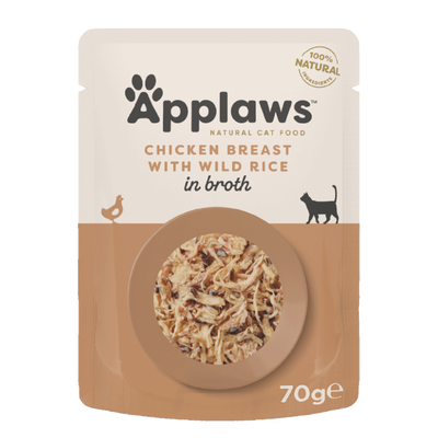 Applaws Cat Chicken Breast with Wild Rice in Broth 70g pouch