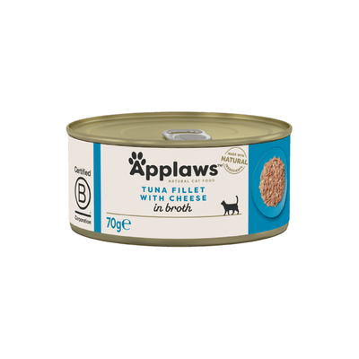 Applaws Tuna Fillet with Cheese in Broth 70g