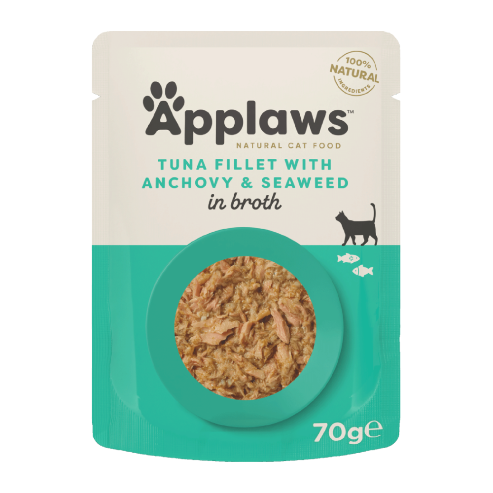 Applaws Tuna Fillet with Anchovy & Seaweed in Broth 70g