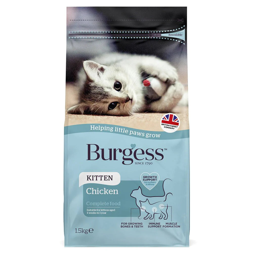 Burgess Kitten Cat Food Chicken 1.5kg