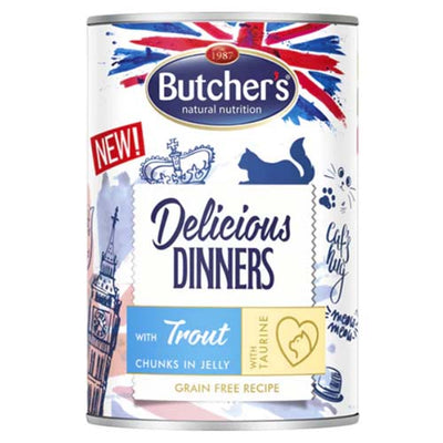 Butcher's Cat Delicious Diner Trout Chunks in Jelly 400g