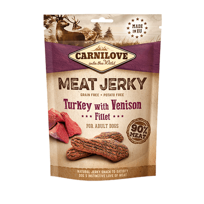 Carnilove Dog Treat Meat Jerky Turkey with Venison Fillet 100g