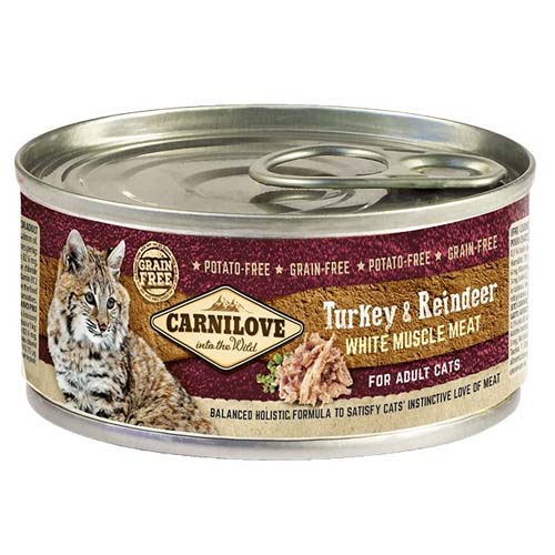 Carnilove Cat Turkey & Reindeer 100g Tin