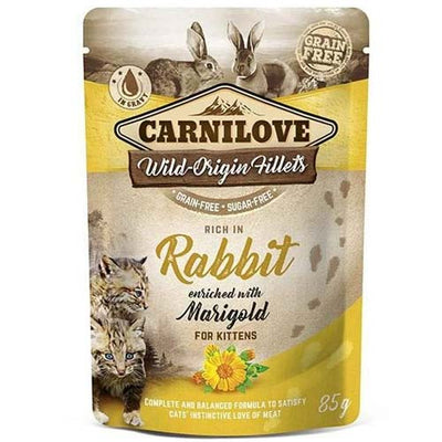 Carnilove Kitten Rabbit with Marigold in Gravy 85g Pouch