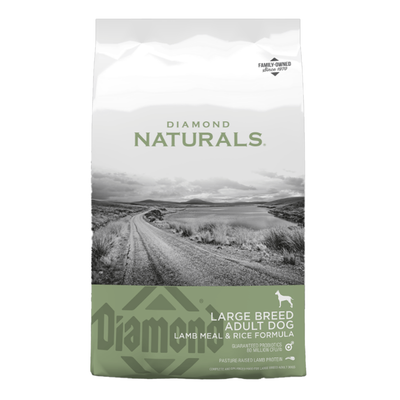 طعام الكلاب من السلالات الكبيرة من Diamond Naturals لحم الضأن والأرز