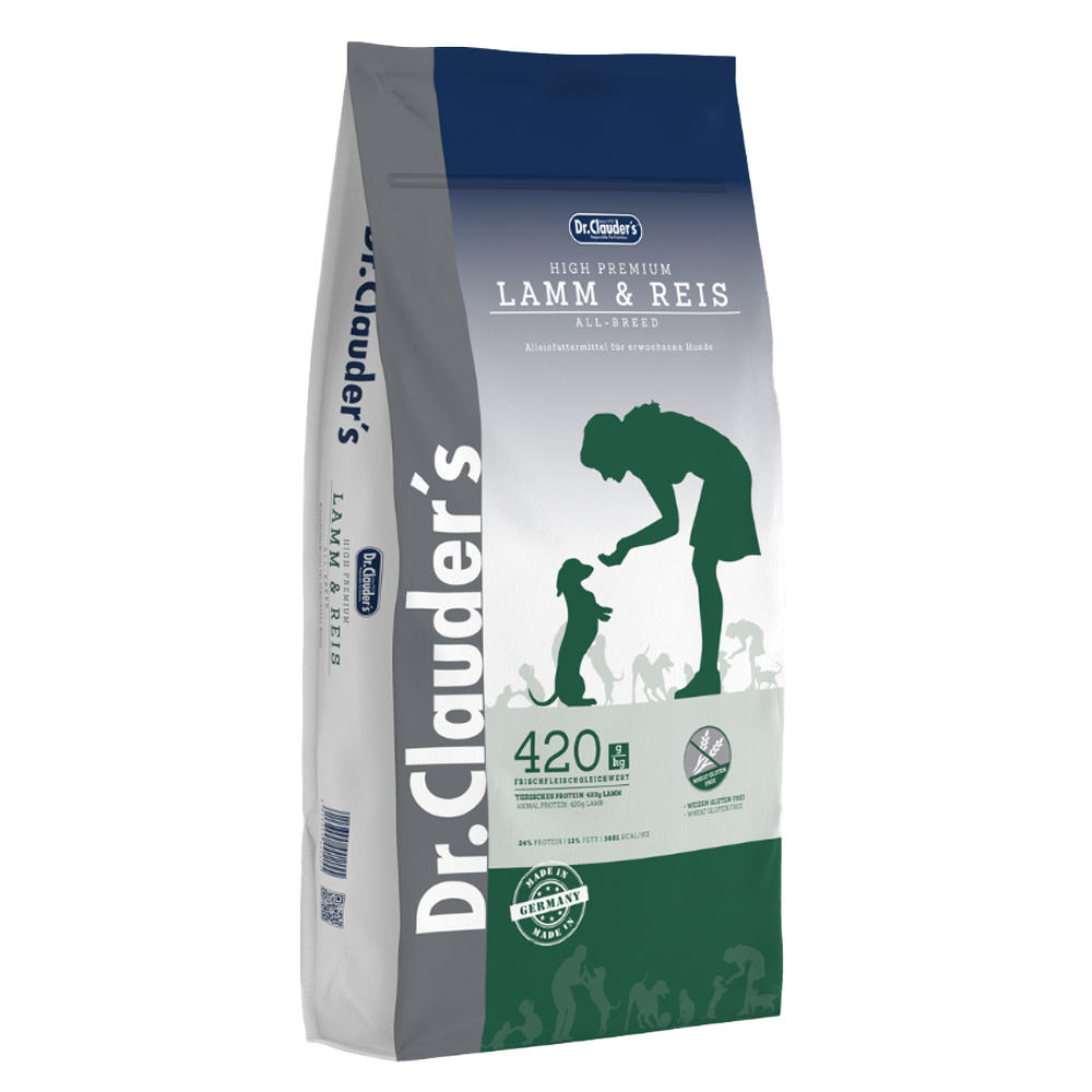 Dr. Clauder's Dog High Premium Lamb and Rice 15kg