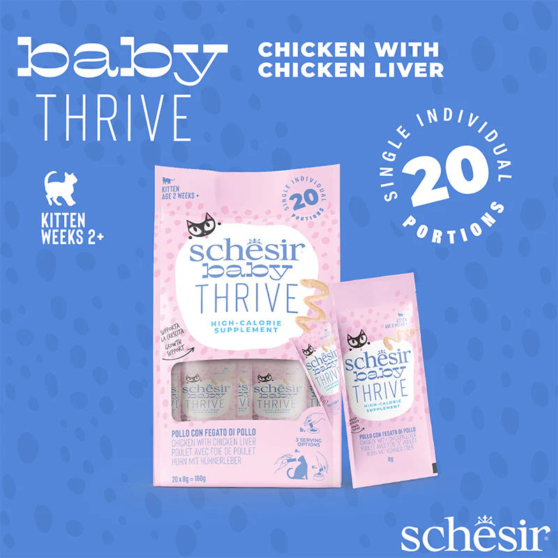 Schesir Baby Thrive Pouch Chicken with Chicken Liver 20x8g