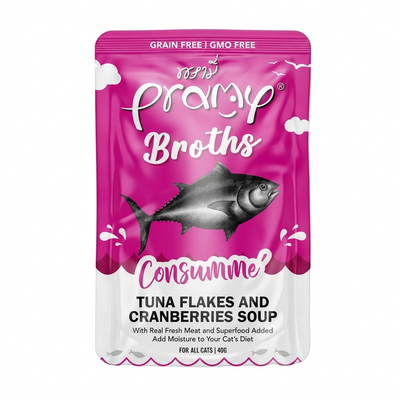 Pramy Cat Tuna Flakes with Cranberries Soup 40g