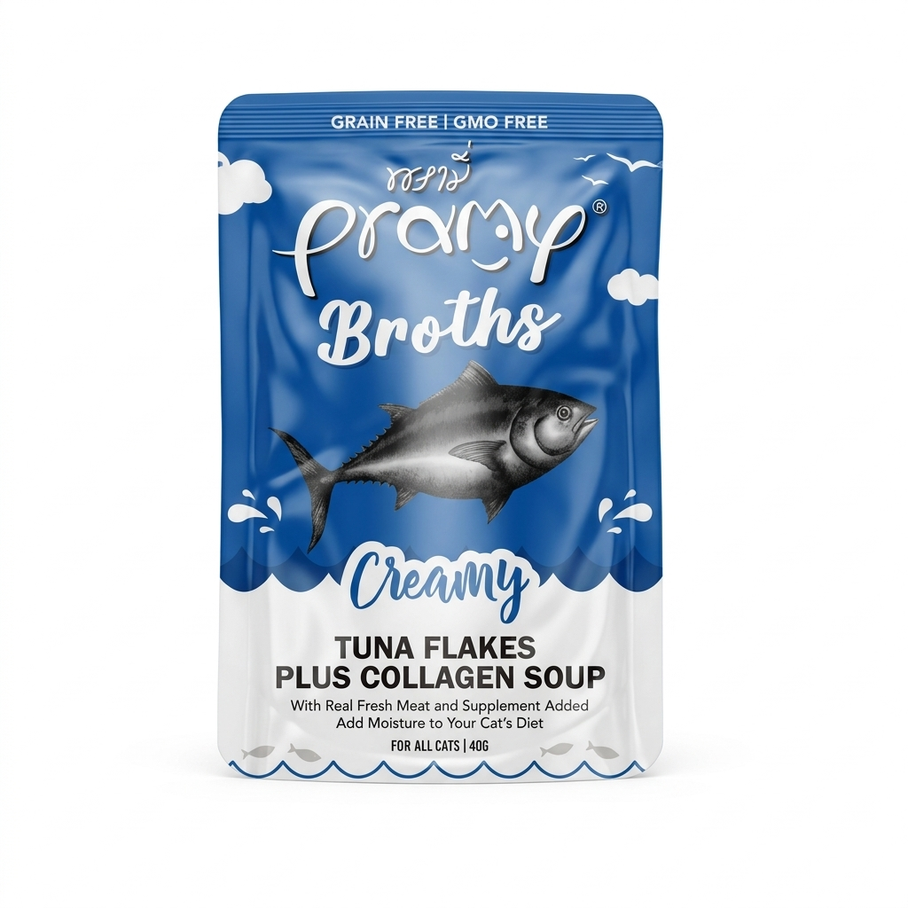 Pramy Cat Tuna Flakes Plus Collagen Soup 40g