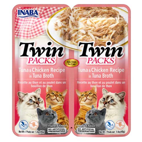 Inaba Twin Pack Tuna & Chicken in Tuna Broth 2×40g