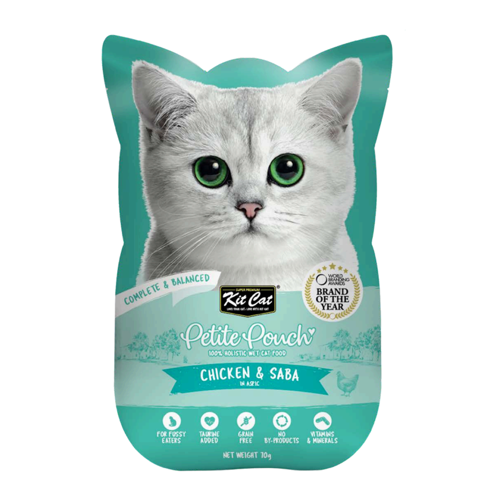 Kit Cat Petite Chicken & Saba 70g Pouch