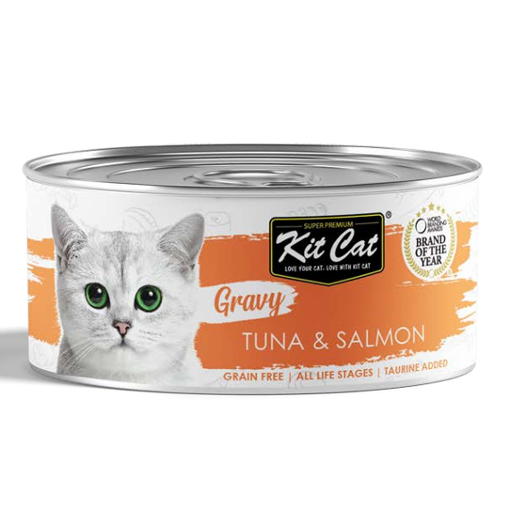 Kit Cat Tuna & Salmon in Gravy 70g