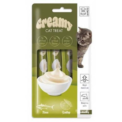 Creamy Tuna Scallop Cat Treats 4x15g