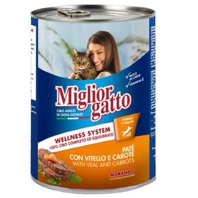 Migliorgatto Cat Veal and Carrots Pate 400g