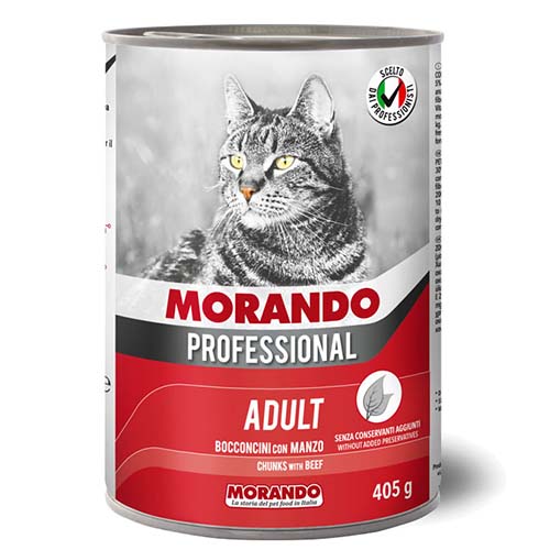 Morando Cat Beef Chunks 405g